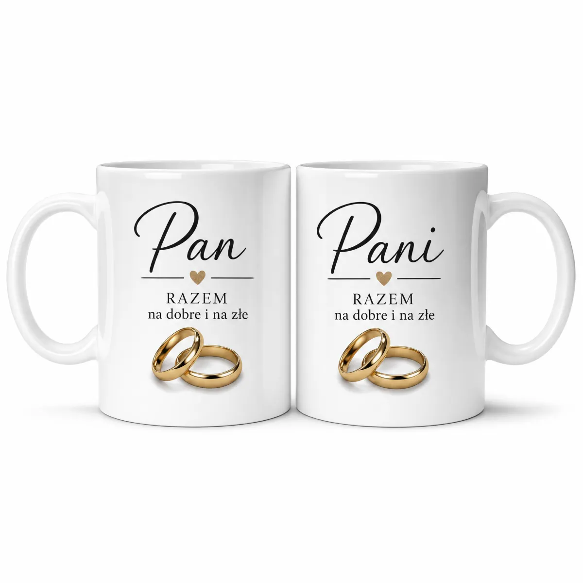 Zestaw kubków „Pan i Pani"